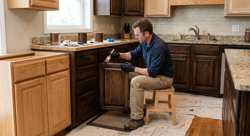 Built In Cabinetry Staining in Cincinnati, OH