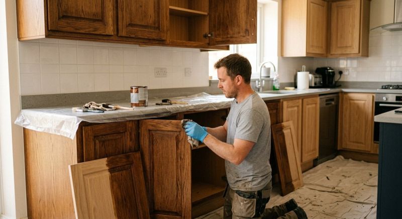 Kitchen Cupboard Refinishing in Carmel, IN